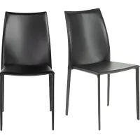 Attakapas Black Dining Chair, Set of 2