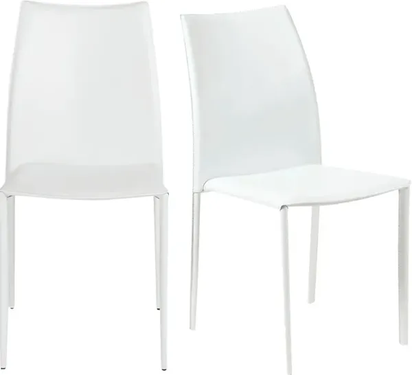 Attakapas White Dining Chair, Set of 2