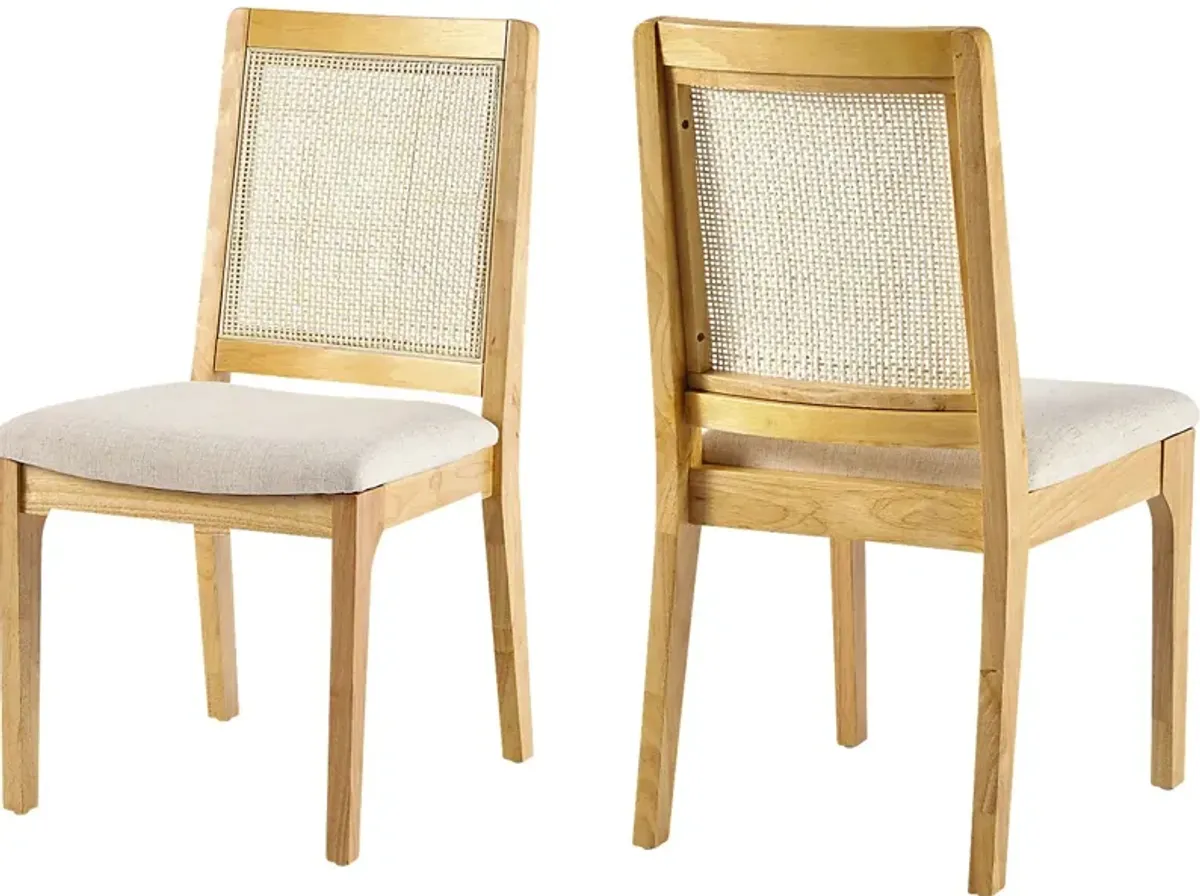 Annerly Beige Side Chair, Set of 2