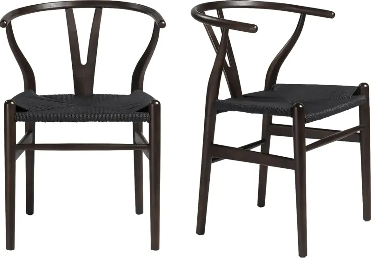 Byecroft II Walnut Dining Chair, Set of 2