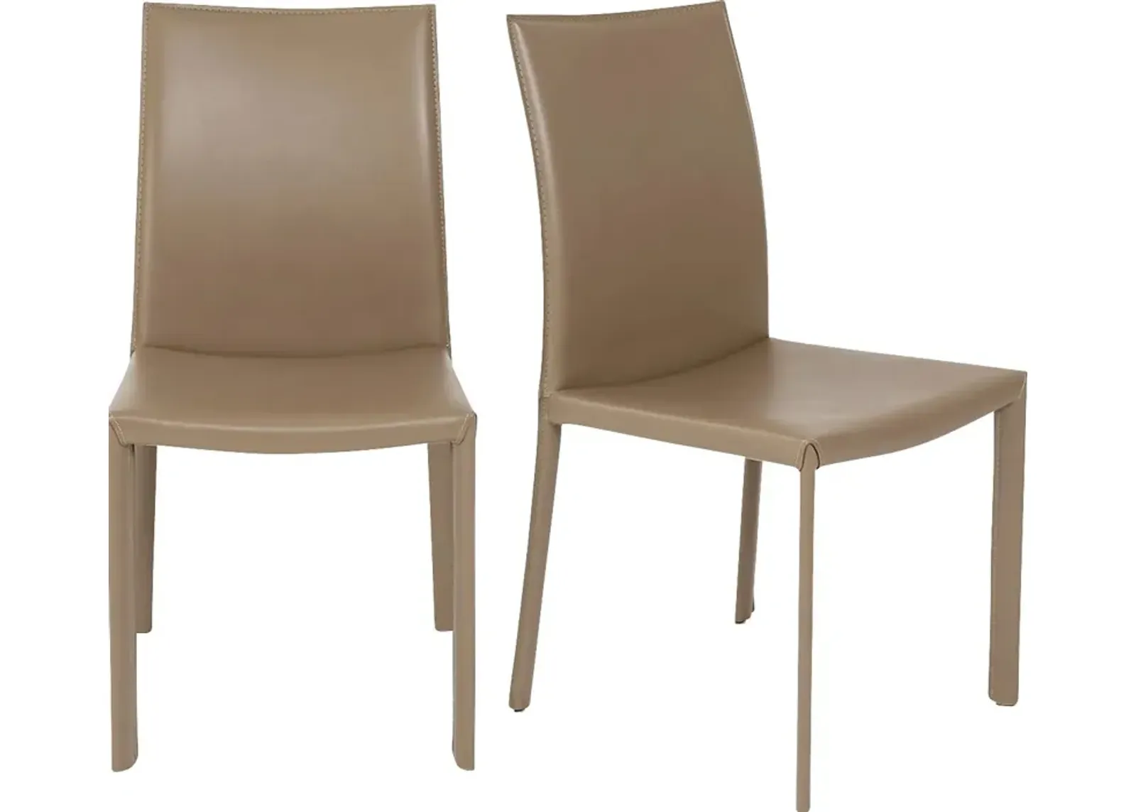 Mahlum Taupe Dining Chair, Set of 2