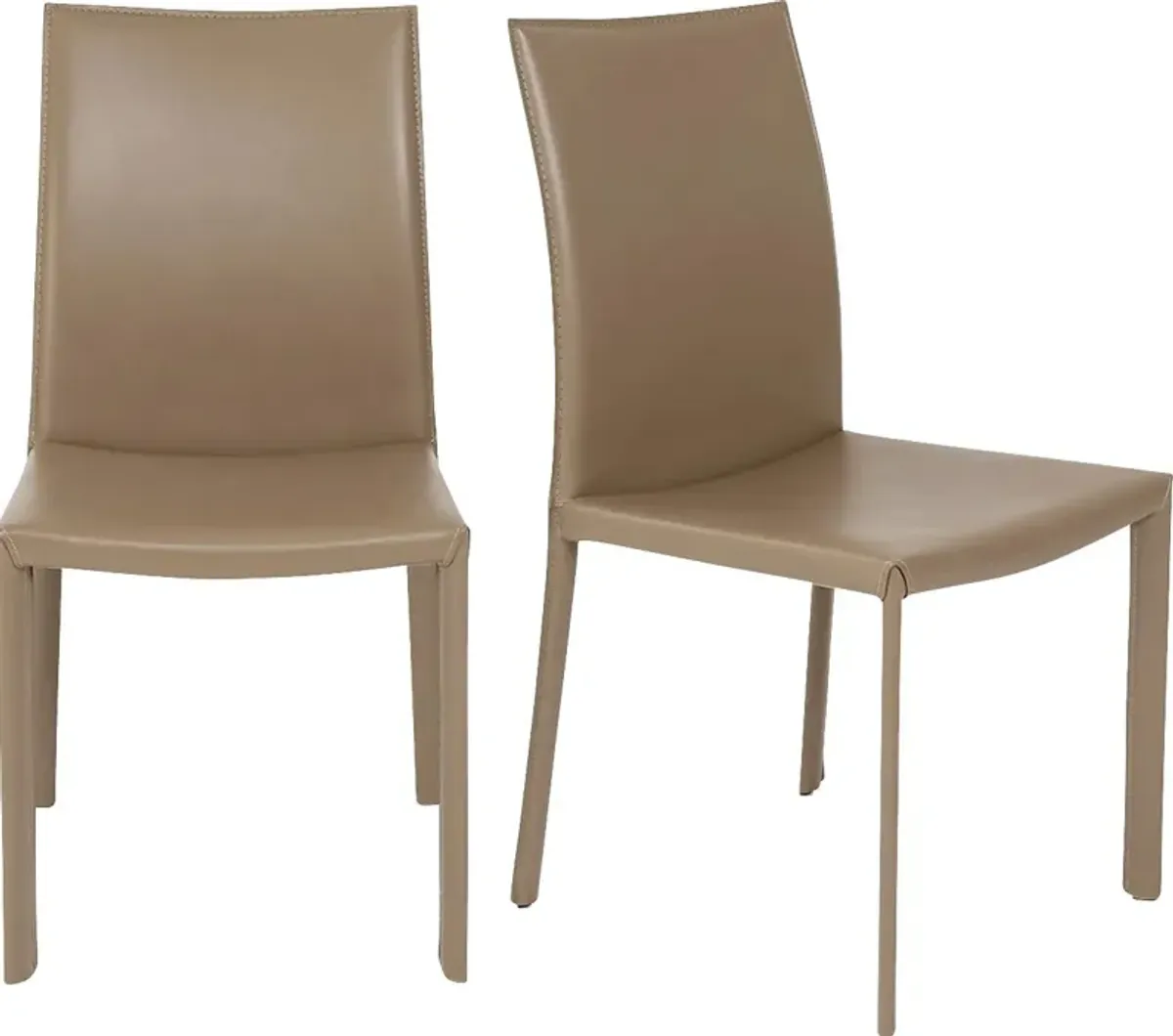 Mahlum Taupe Dining Chair, Set of 2