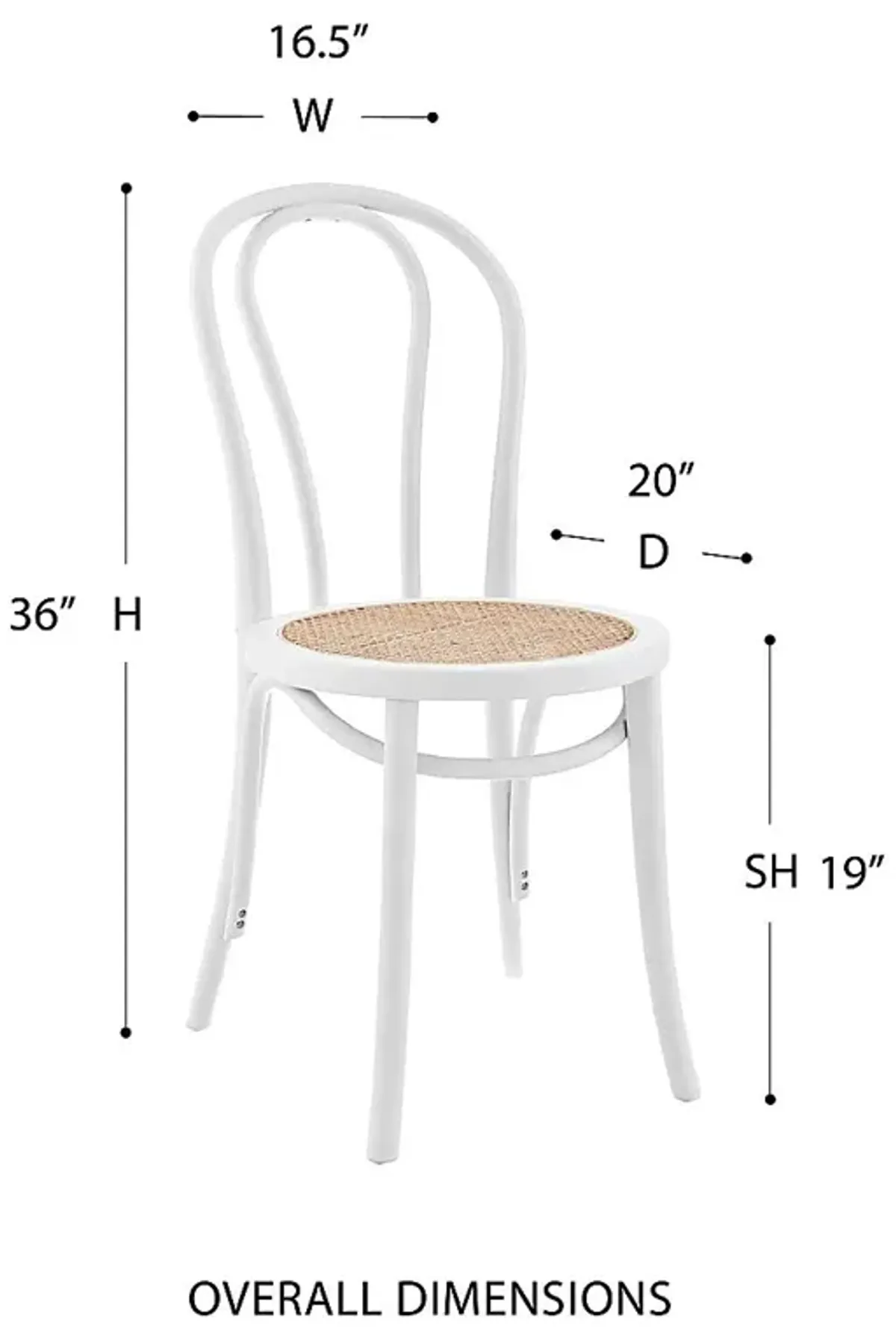 Brouwers White Dining Chair, Set of 2
