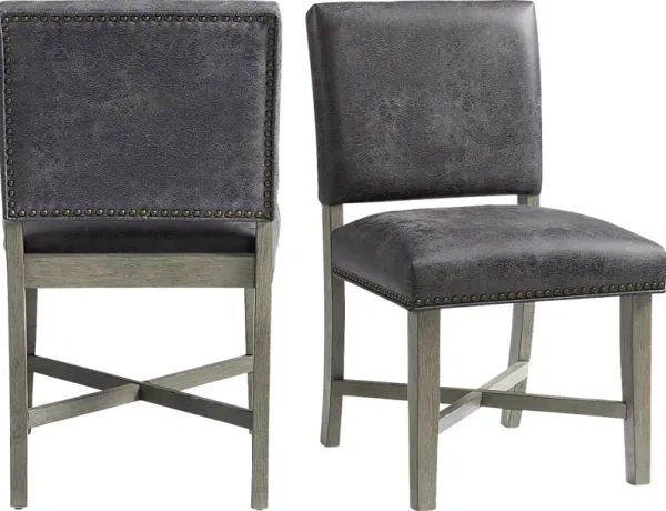 Flucords Gray Side Chair, Set of 2