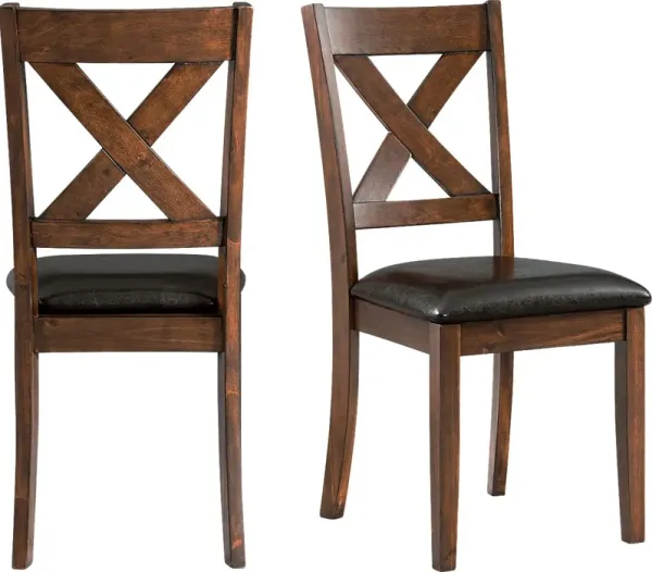 Petalbite Espresso Side Chair, Set of 2