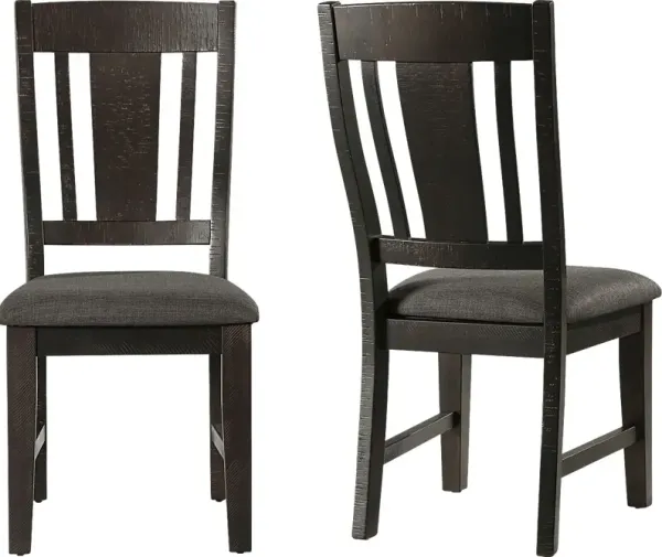 Vortexrover Dark Gray Side Chair, Set of 2