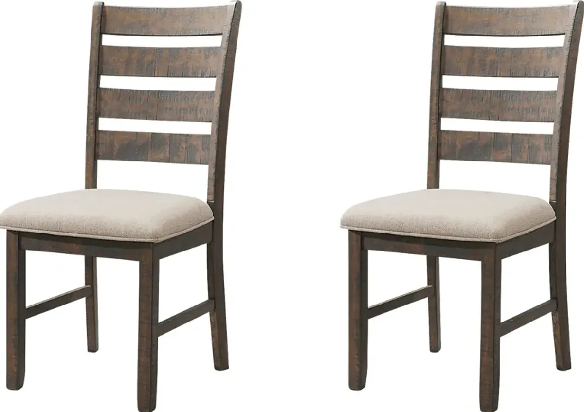 Showcavern Cream Side Chair, Set of 2