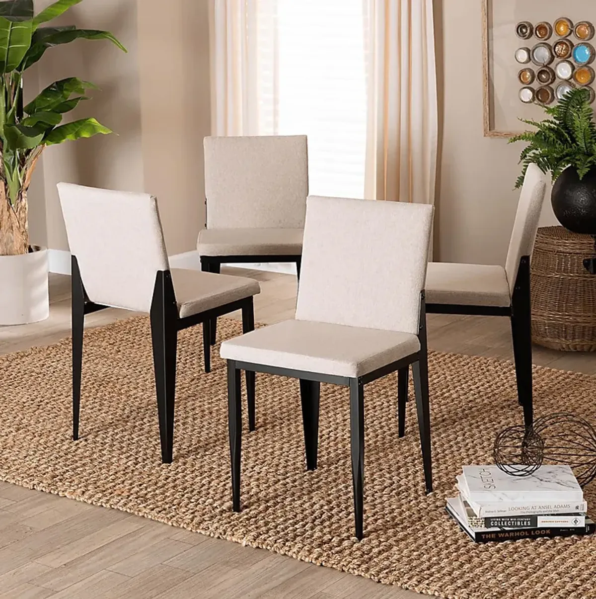 Aveniel Beige Dining Chair, Set of 4