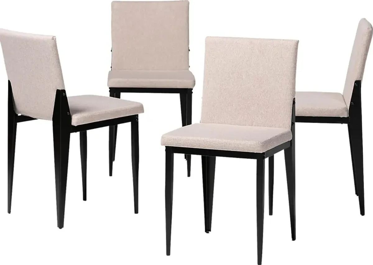 Aveniel Beige Dining Chair, Set of 4