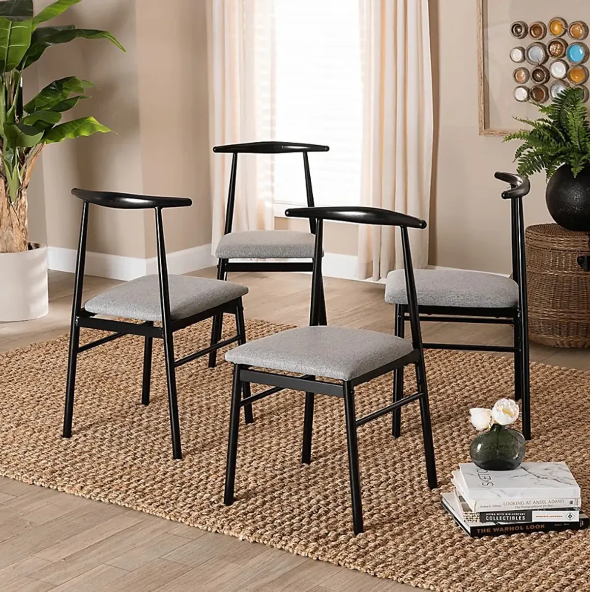 Camphausen Gray Dining Chair, Set of 4