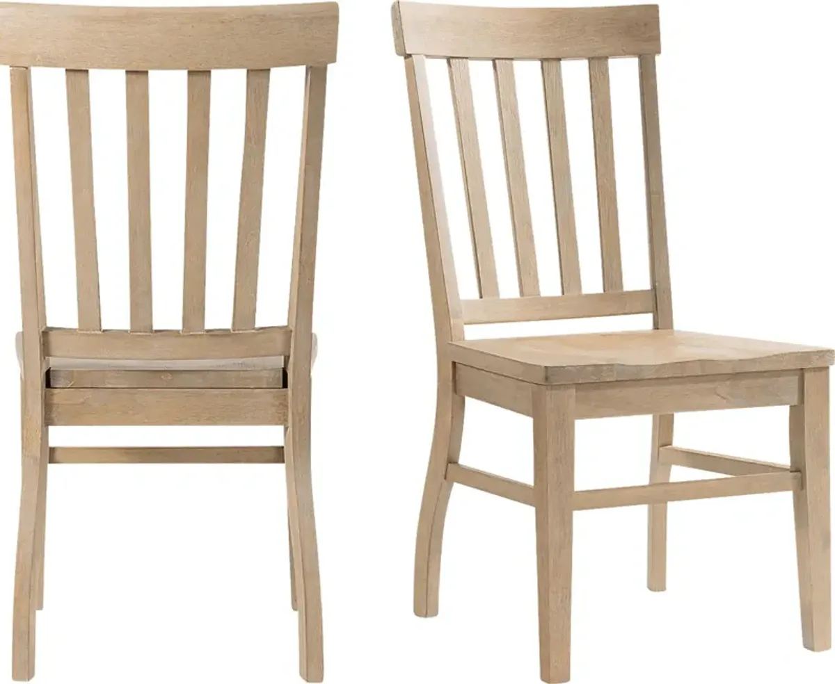 Antsarts Natural Side Chair, Set of 2