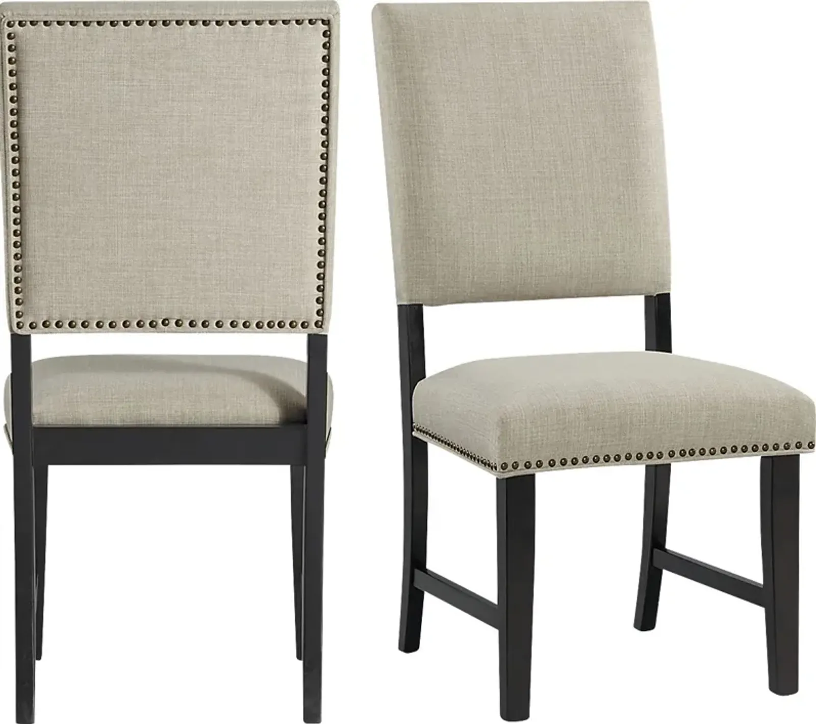 Wheelswolf Taupe Side Chair, Set of 2