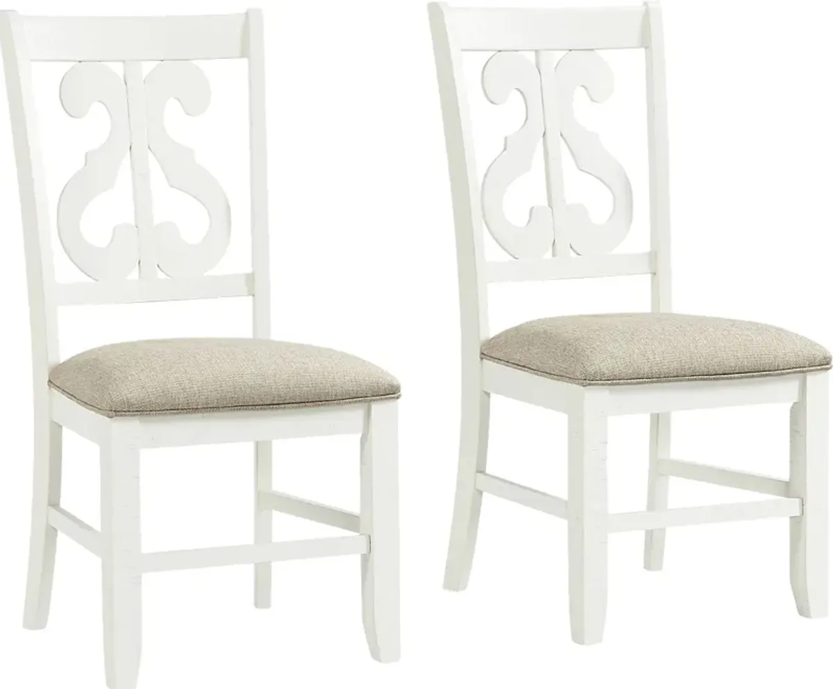 Berribanks White Side Chair, Set of 2