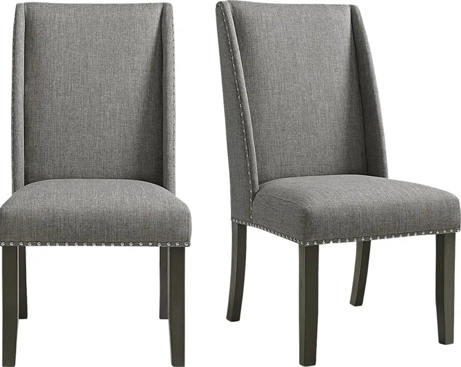 Chinara Charcoal Side Chair, Set of 2