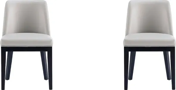 Doescher Light Gray Dining Chair, Set of 2