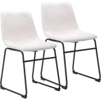 Bieless White Side Chair, Set of 2