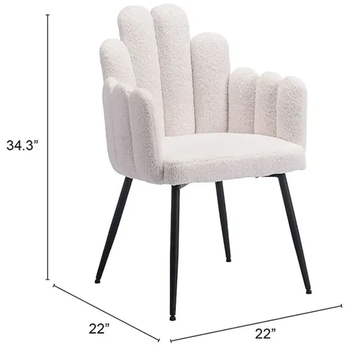 Bielo White Side Chair, Set of 2