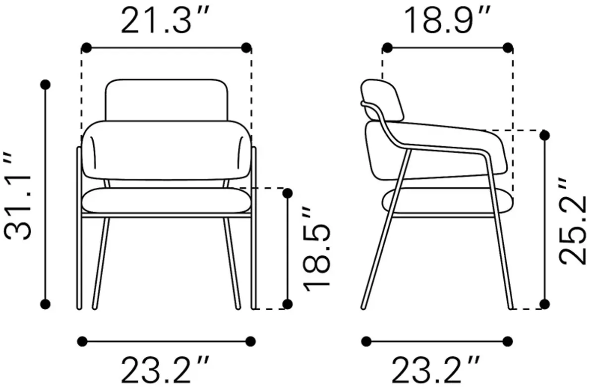 Brynns White Side Chair, Set of 2