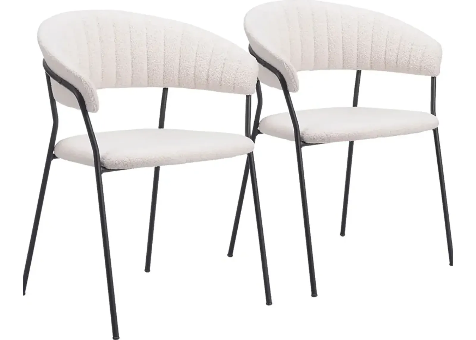 Causbie White Side Chair, Set of 2