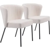 Daffodil White Side Chair, Set of 2