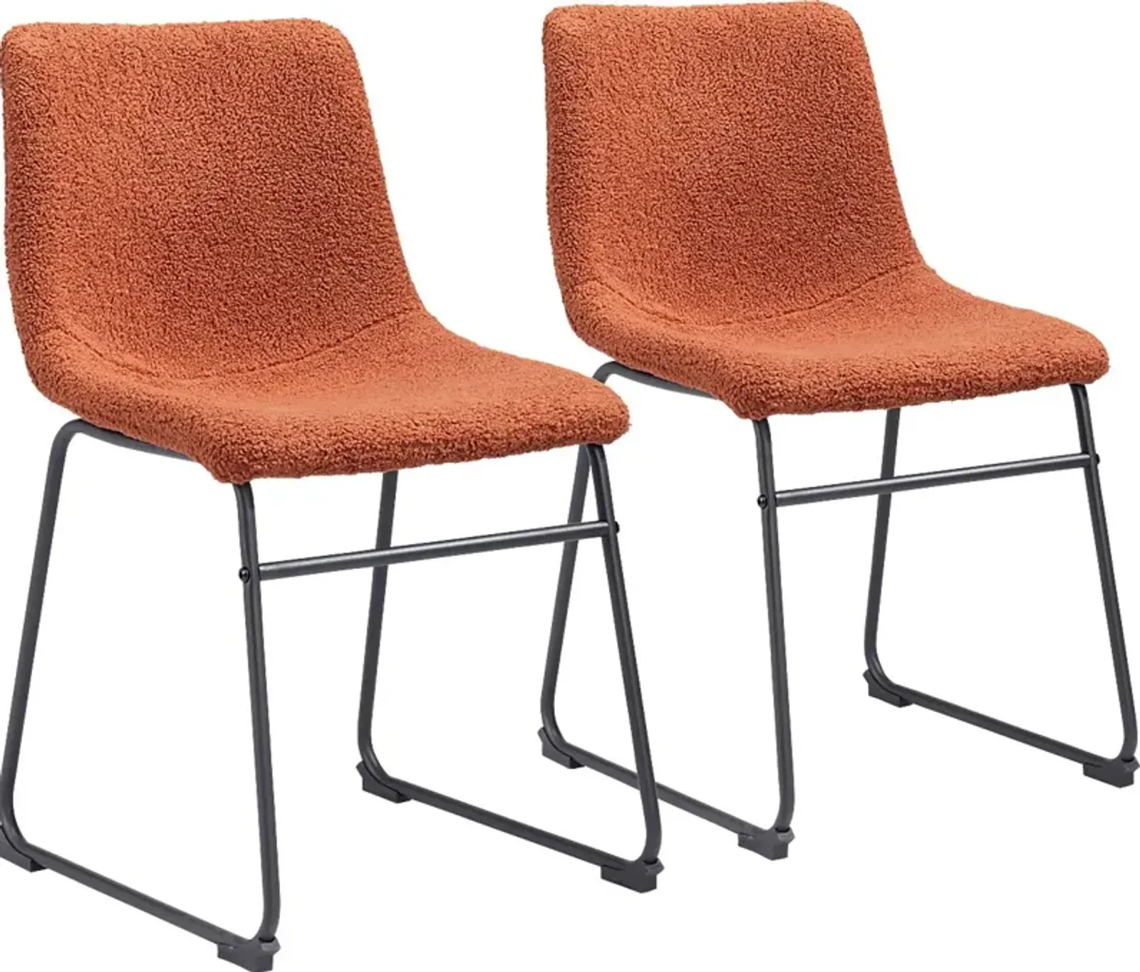 Bieless Orange Side Chair, Set of 2