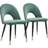 Kuranda Green Side Chair, Set of 2