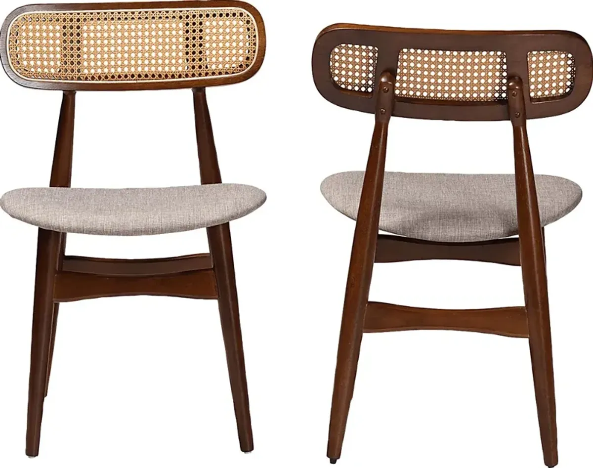 Argilla Walnut Brown Side Chair, Set of 2