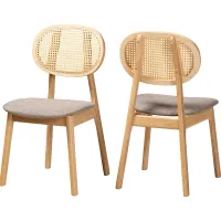Alonesos Light Brown Side Chair, Set of 2