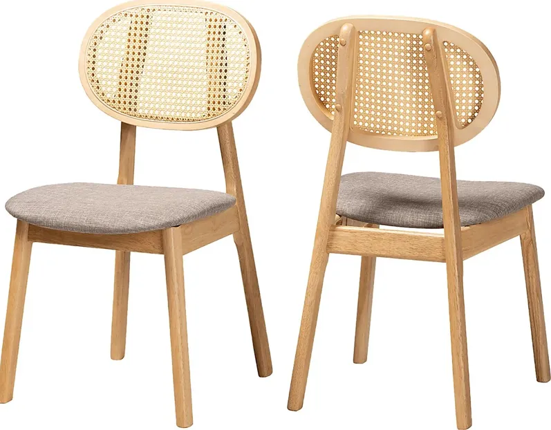 Alonesos Light Brown Side Chair, Set of 2