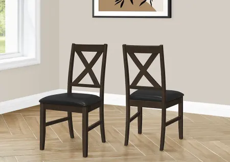 Wansley II Black Side Chair, Set of 2