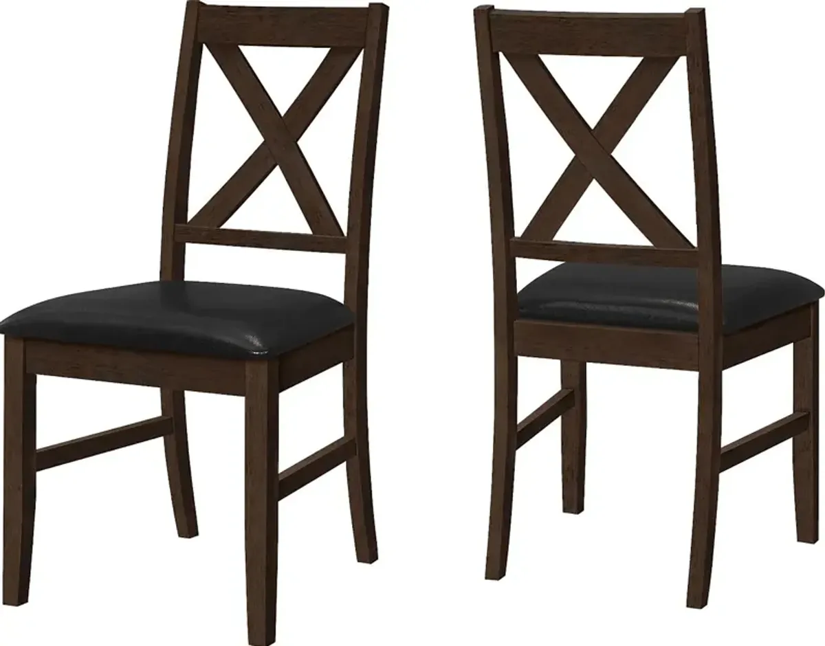 Wansley II Black Side Chair, Set of 2