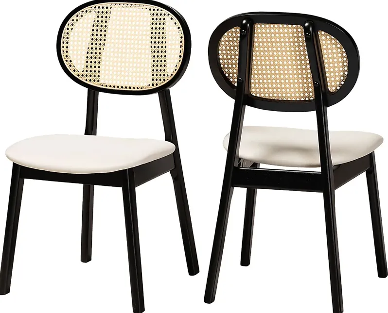 Alonesos Black Side Chair, Set of 2