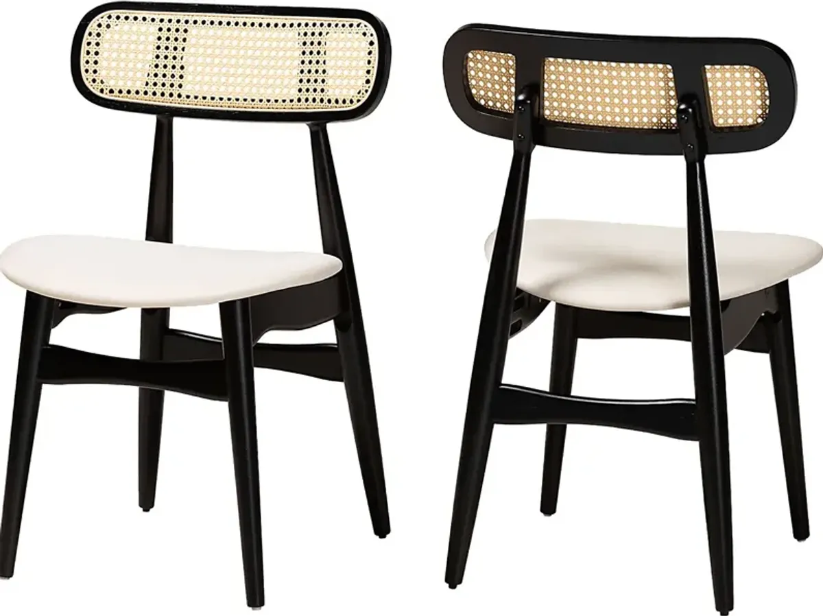 Argilla Black Side Chair, Set of 2