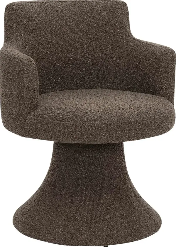 Engberg Dark Brown Swivel Arm Chair