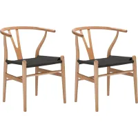 Tenefis Natural Dining Chair, Set of 2