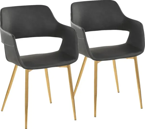 Naibor I Gray Arm Chair, Set of 2