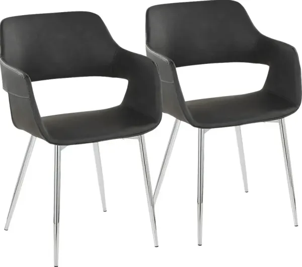 Naibor III Gray Arm Chair, Set of 2