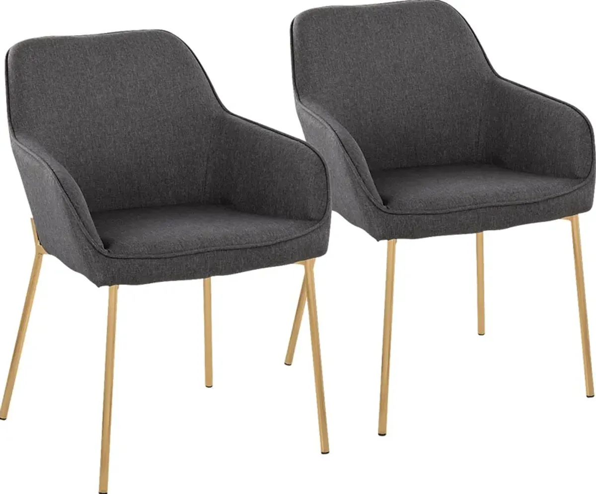 Speirit I Charcoal Arm Chair, Set of 2