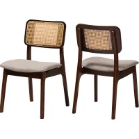 Ballardvale Walnut Brown Side Chair, Set of 2