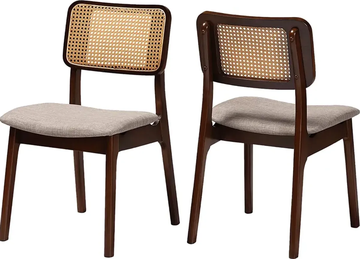 Ballardvale Walnut Brown Side Chair, Set of 2