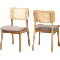 Ballardvale Light Brown Side Chair, Set of 2