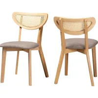 Hartzler Light Brown Side Chair, Set of 2