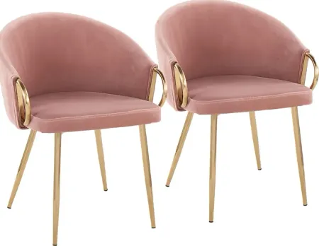 Chrtlyn Pink Side Chair, Set of 2