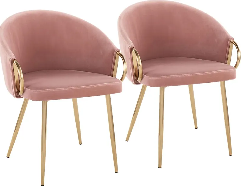 Chrtlyn Pink Side Chair, Set of 2