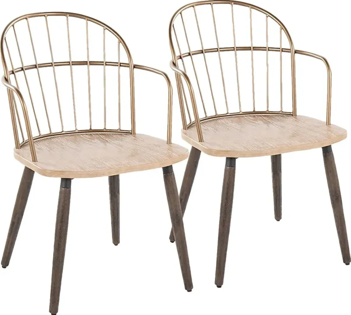 Hollyridge Brown Arm Chair, Set of 2