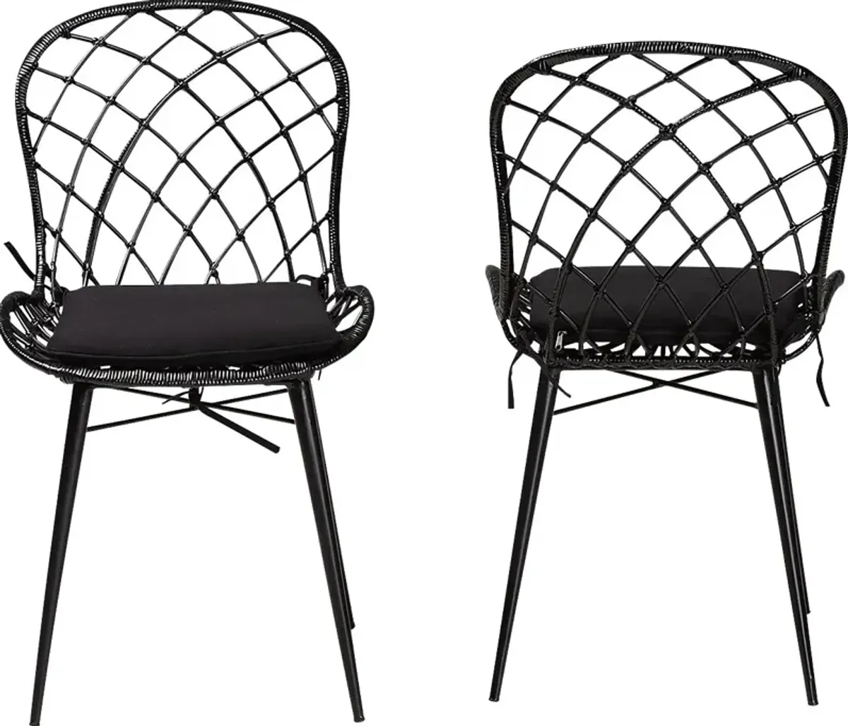 Seconset Black Dining Chair, Set of 2