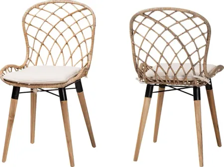 Seconset Natural Dining Chair, Set of 2