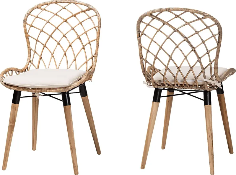 Seconset Natural Dining Chair, Set of 2