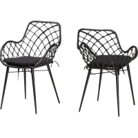 Sigourney Black Dining Chairs, Set of 2