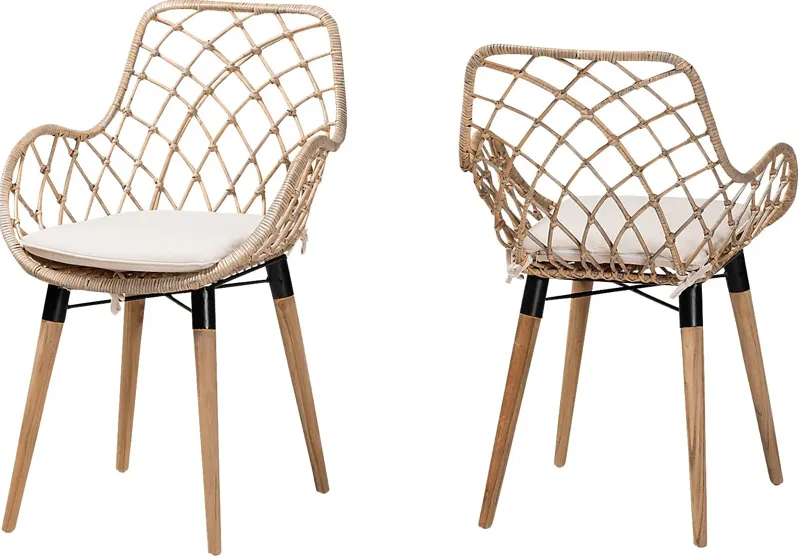 Sigourney Natural Dining Chair, Set of 2
